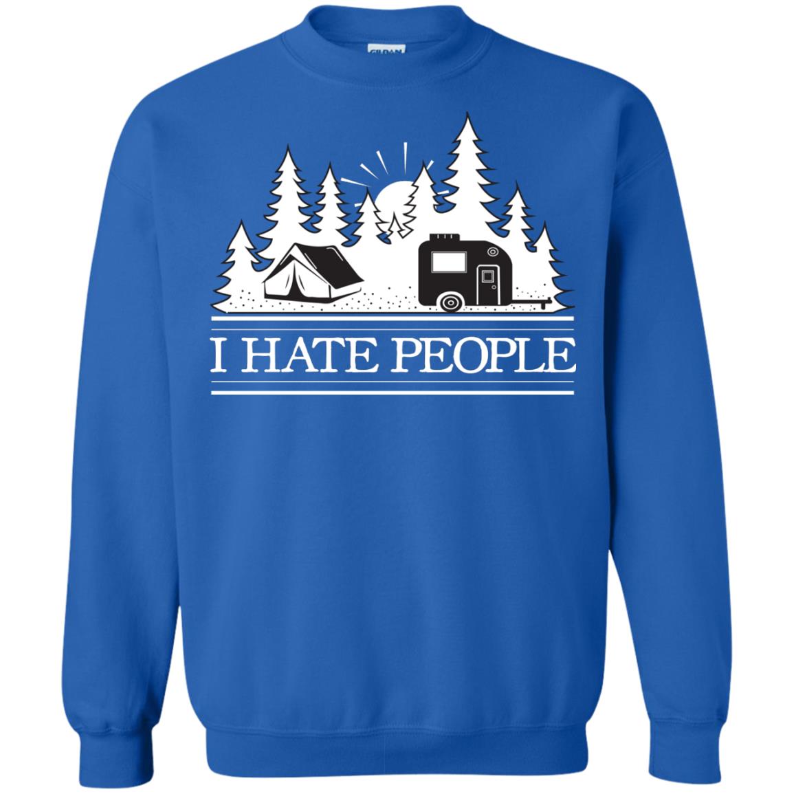 I Hate People Camping Lover Shirt Royal
