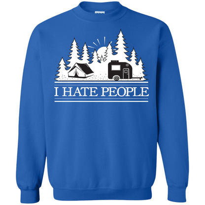 I Hate People Camping Lover Shirt Royal