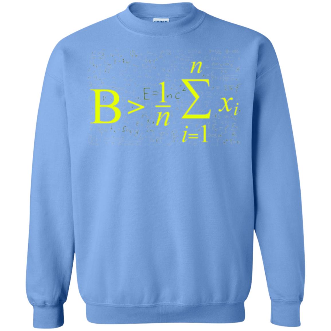 Be Greater Than Average Funny Math Lovers T-shirt Carolina Blue
