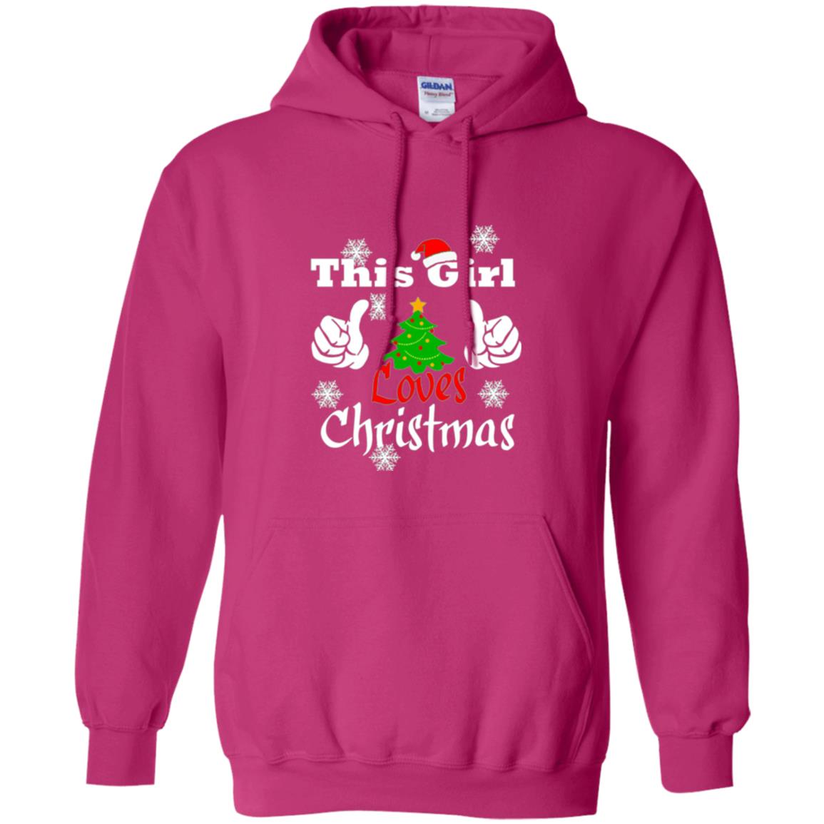 Funny Christmas This Girl Loves Christmas T-shirt Heliconia
