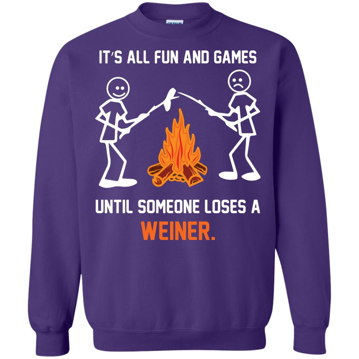Camper T-shirt It’s All Fun And Games Until Someone Loses A Weiner Purple