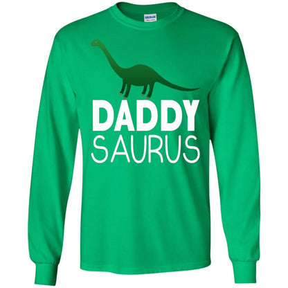 Daddy Saurus Dinosaur Matching Daddy T-shirt Irish Green