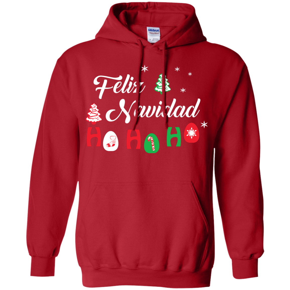 Chirstmas T-Shirt Feliz Navidad Ho Ho Ho Red
