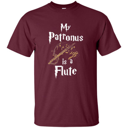 Musician T-shirt My Patronus Is A Flute Maroon