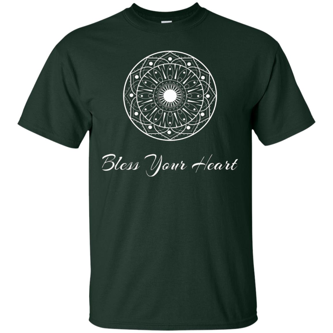 Bless Your Heart Mandala T-shirt Forest