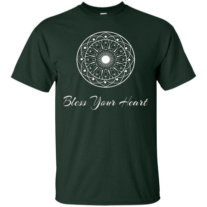 Bless Your Heart Mandala T-shirt Forest
