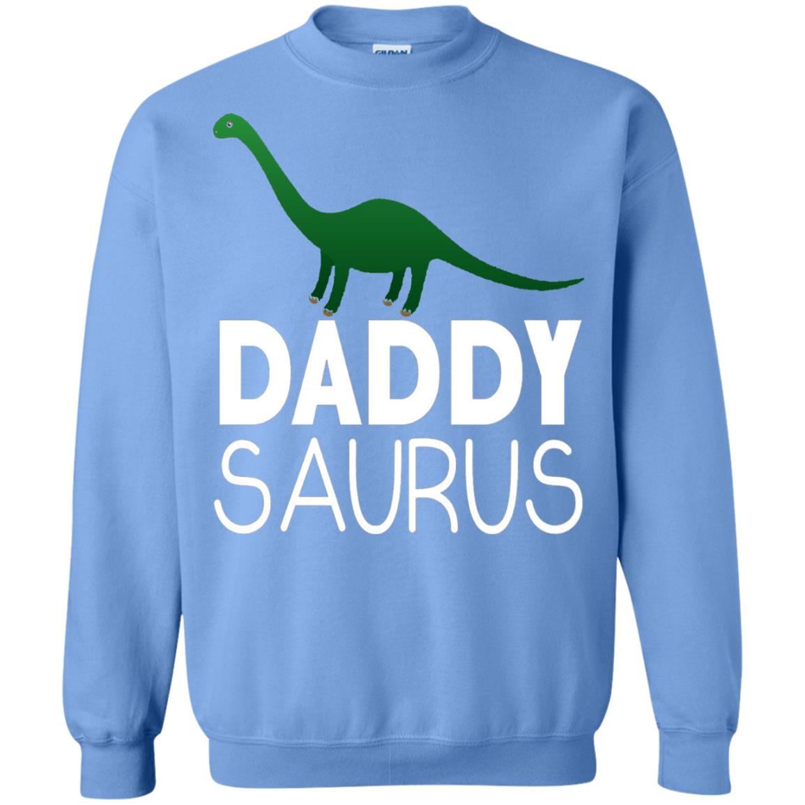 Daddy Saurus Dinosaur Matching Daddy T-shirt Carolina Blue