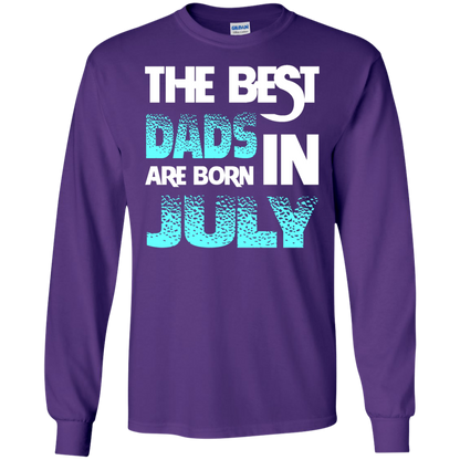 Daddy T-shirt The Best Dads Are Born In July Purple