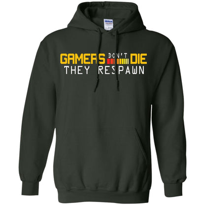 Gamers Don’t Die They Respawn Best T-shirt For Gamer Forest Green