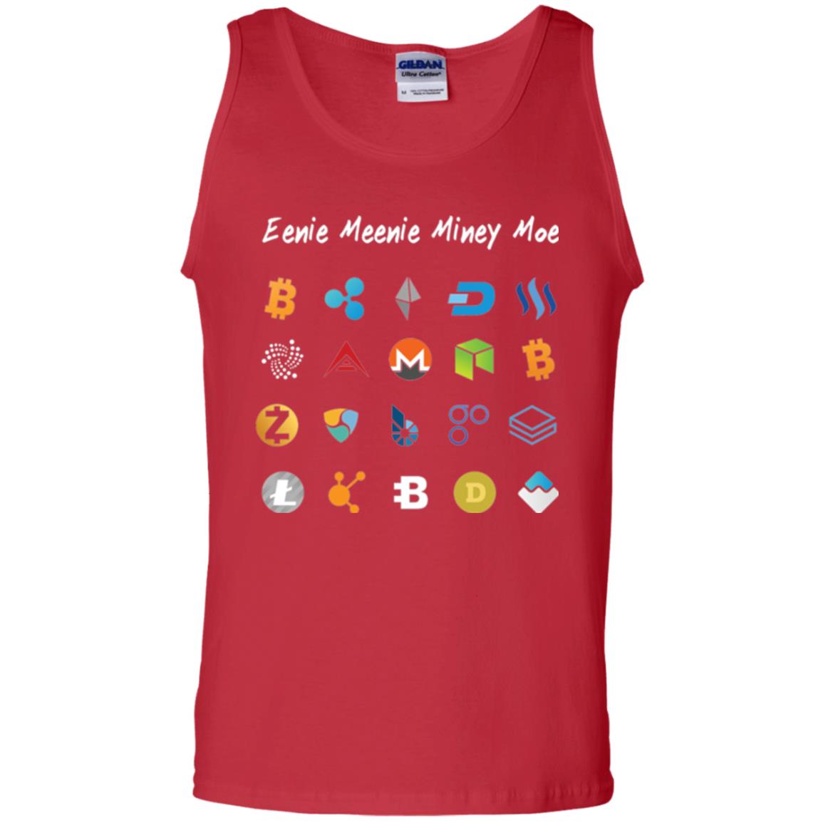 Bitcoin Litecoin Ethereum Eenie Meenie Miney Moe T-shirt Red