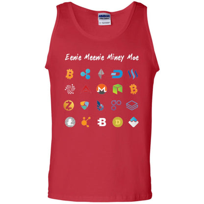 Bitcoin Litecoin Ethereum Eenie Meenie Miney Moe T-shirt Red