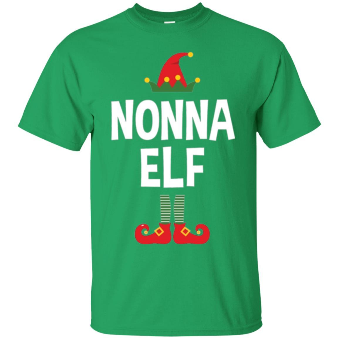 Christmas T-shirt Nonna Elf Christmas Pajamas Irish Green