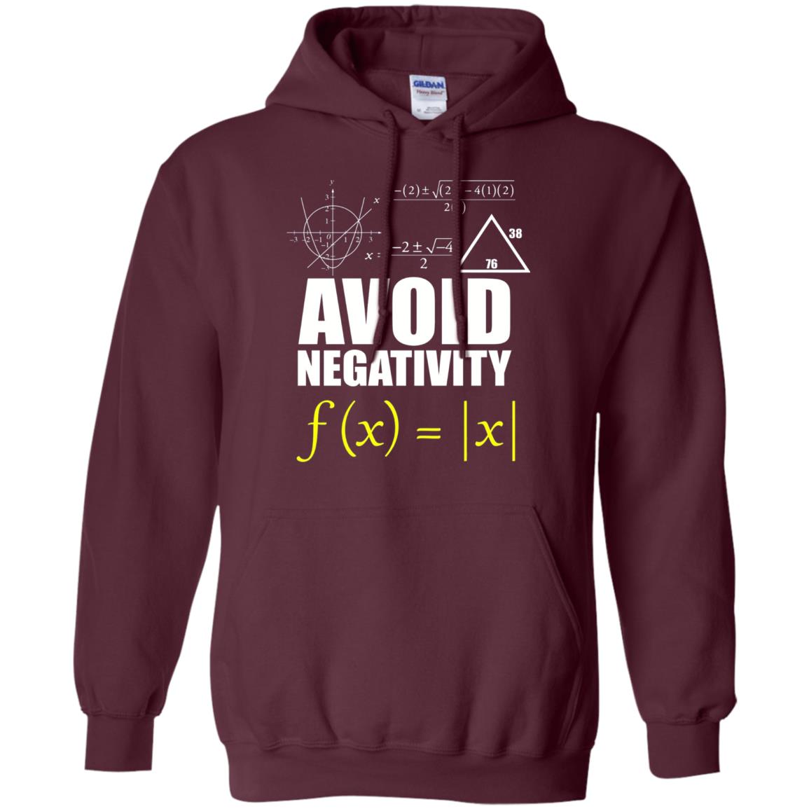 Avoid Negativity Math Teacher T-shirt Maroon
