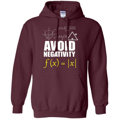 Avoid Negativity Math Teacher T-shirt Maroon