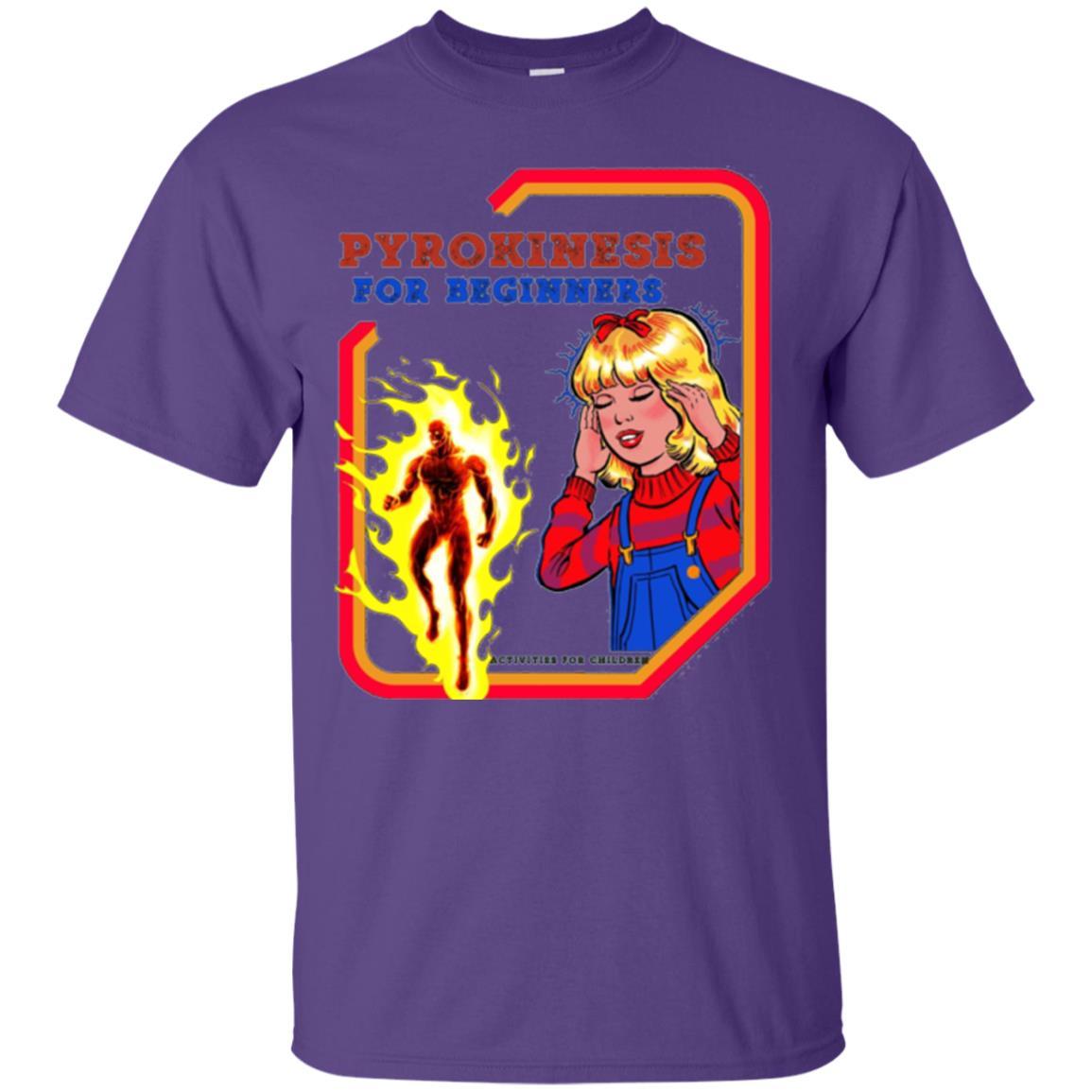 Sarcastic T-shirt Pyrokinesis For Beginners Purple