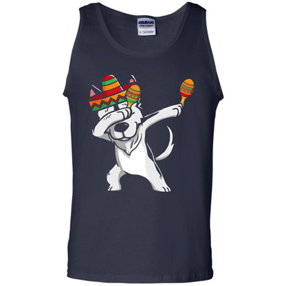 Dabbing Husky Funny Cinco De Mayo T-shirt Navy