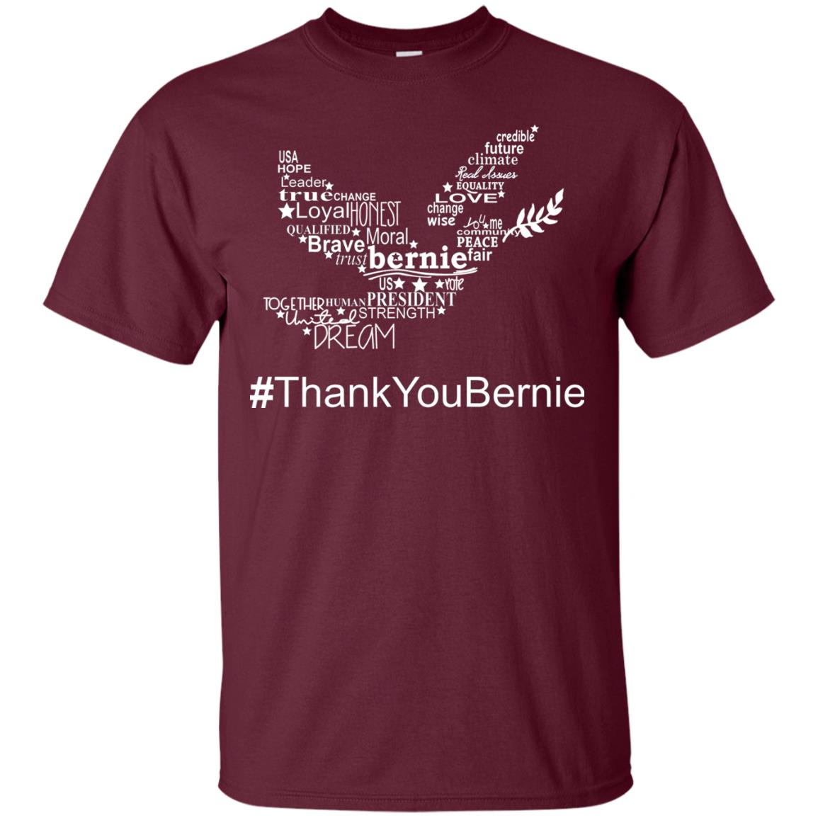 Hash Tag Thank You Bernie Shirts Maroon