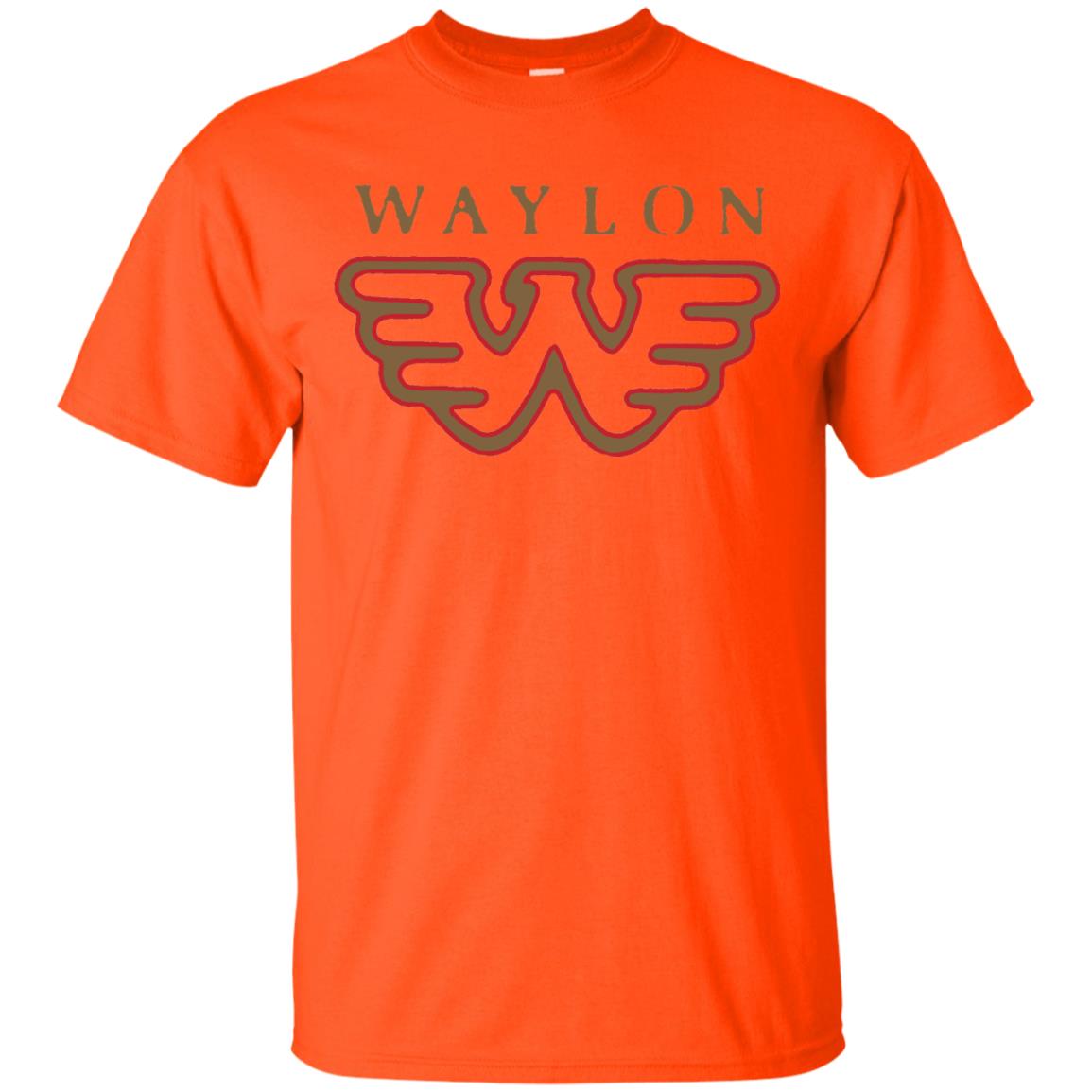 Waylon Jennings Flying W Logo Shirt Orange