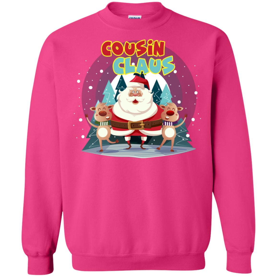 Cousin Claus Matching Family X-mas Gift Shirt Heliconia