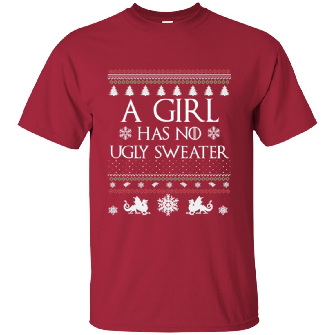 Christmas T-shirt Girl Has No Ugly Sweater Cardinal