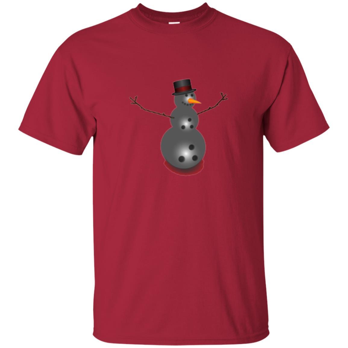 Christmas T-shirt Bowling Ball Snowman Cardinal
