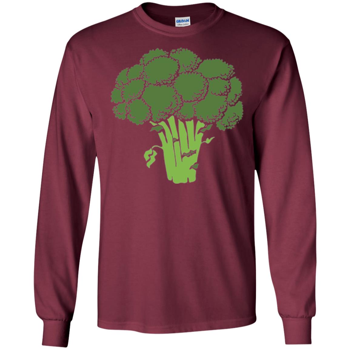 Broccoli Is Life T-shirt Funny Graphic Vegetable Maroon