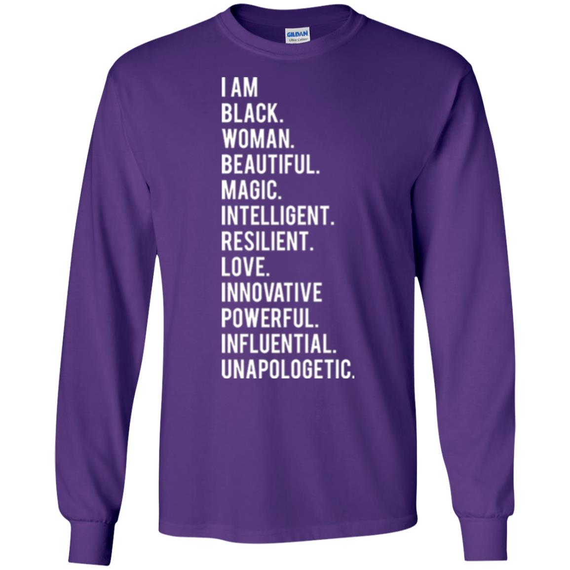 I Am Black Woman Black History Month 2018 T-shirt Purple