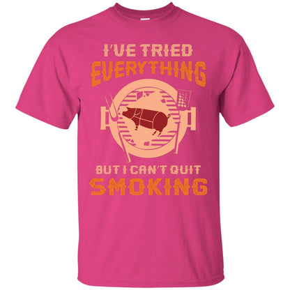 I Can’t Quit Smoking Barbecue Party T-shirt Heliconia