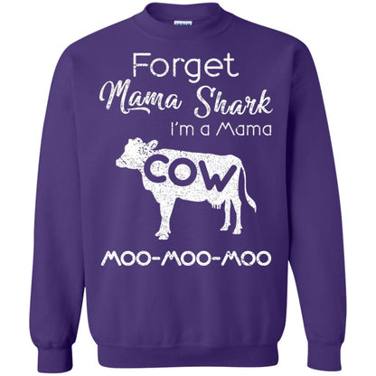Forget Mama Shark I'm A Mama Cow Shirt Purple