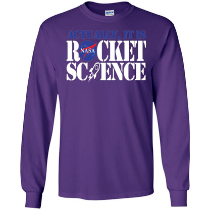Nasa Actually It Is Rocket Science Scientist T-shirt Purple