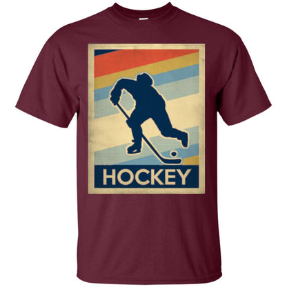 Vintage Hockey T-shirt Maroon