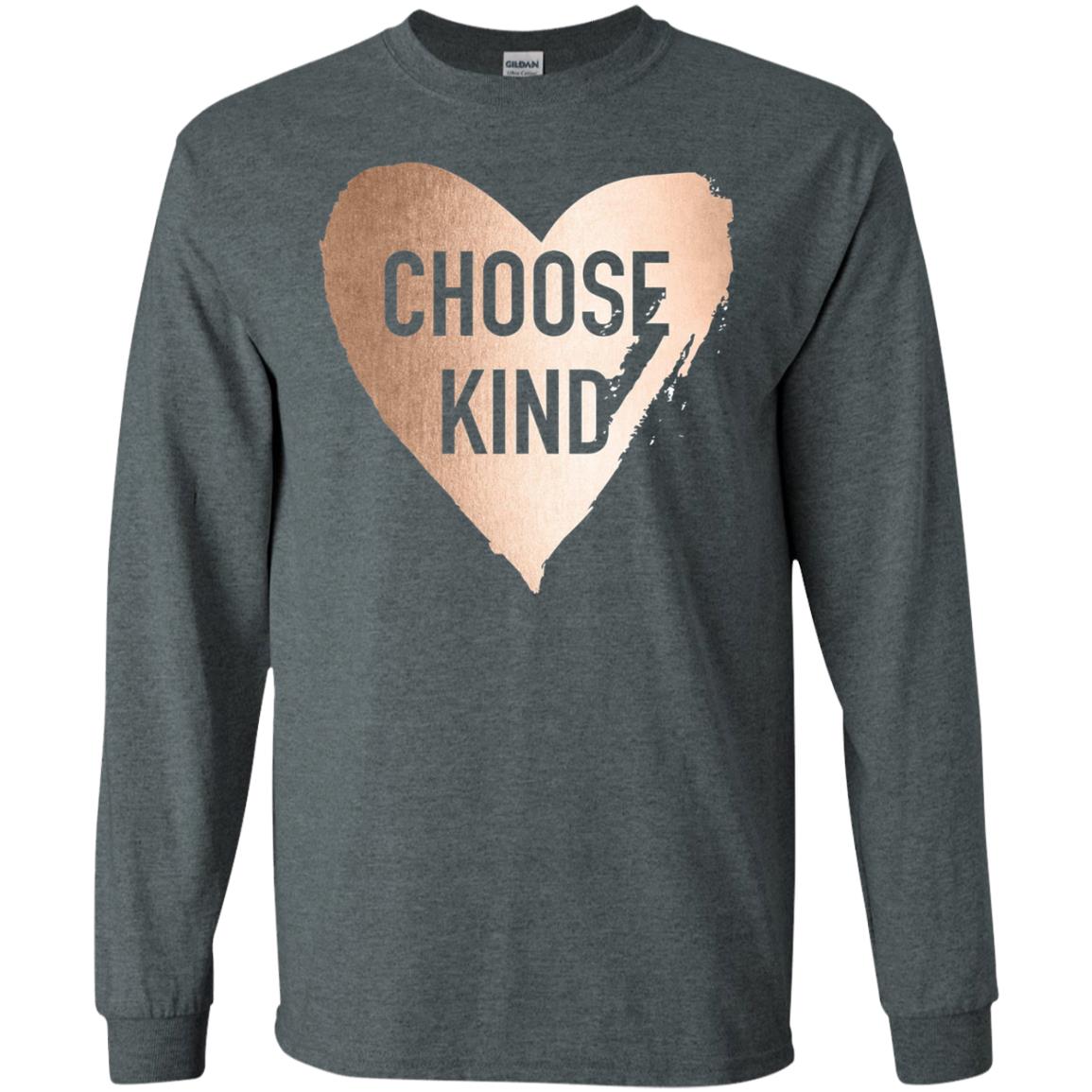 Choose Kind Anti Bullying Rose Gold T-shirt Dark Heather