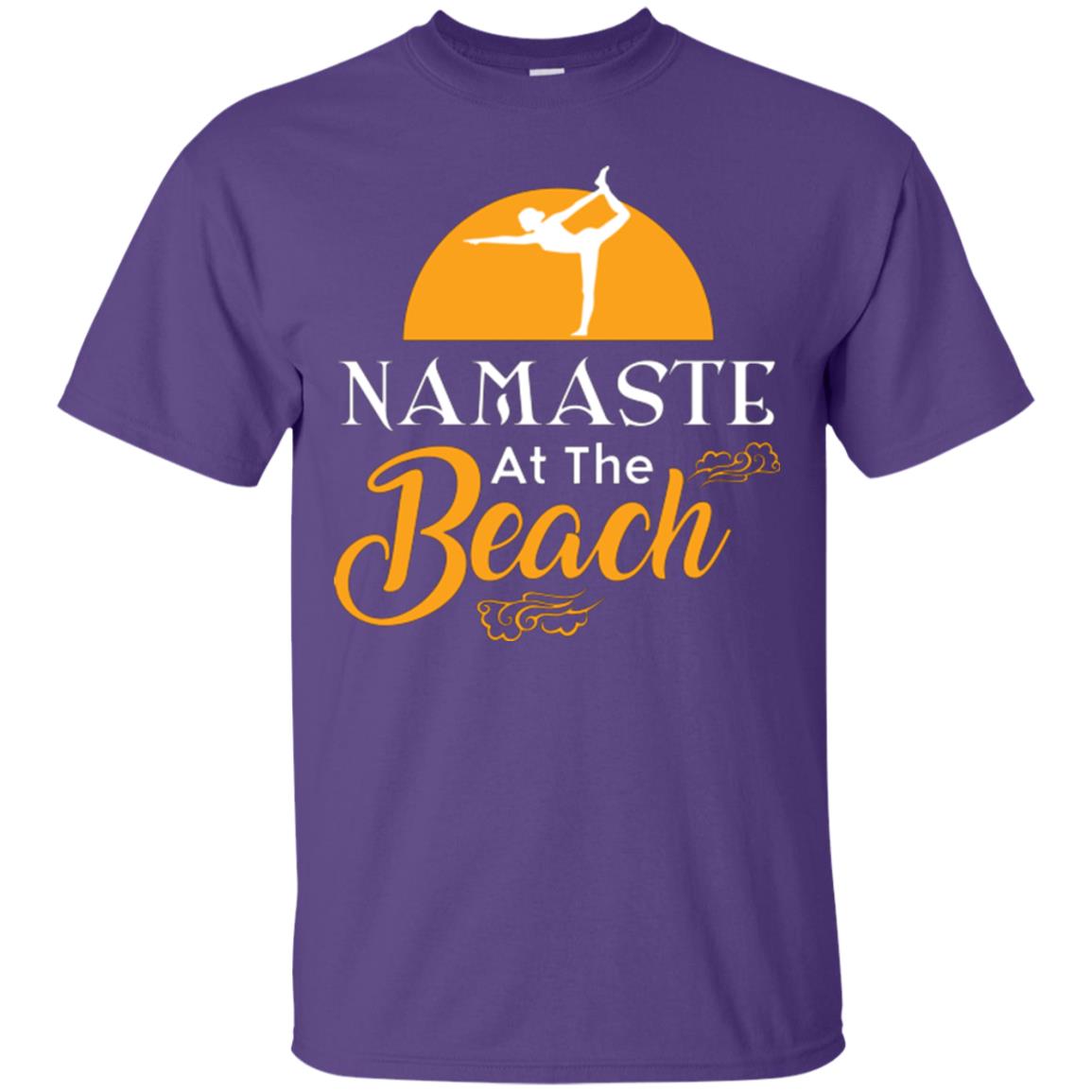 Yoga Lover T-shirt Namaste At The Beach Purple