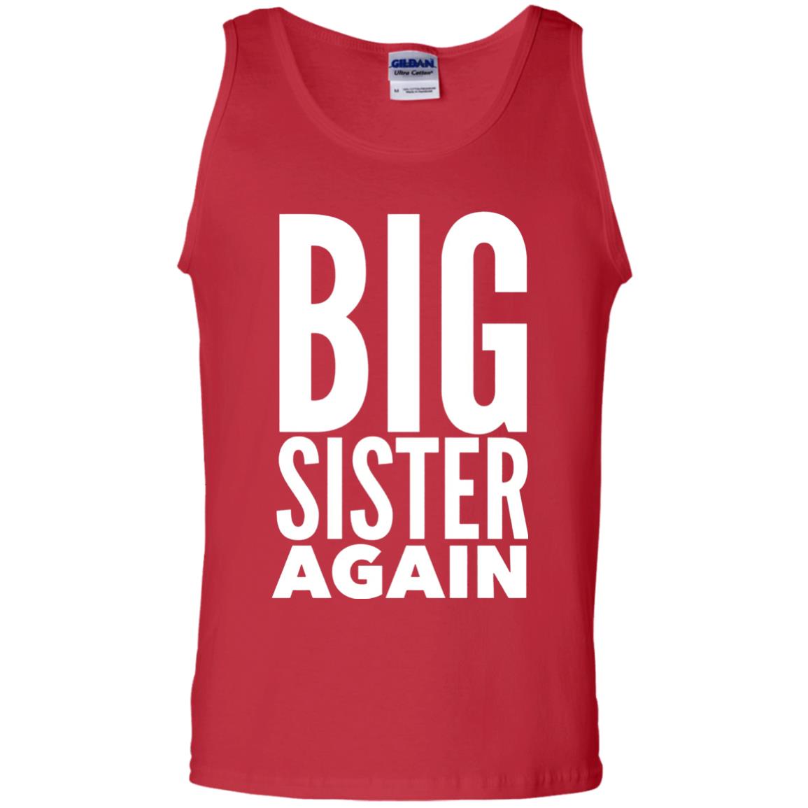 Big Sister Again Sibling Family T-shirt Red