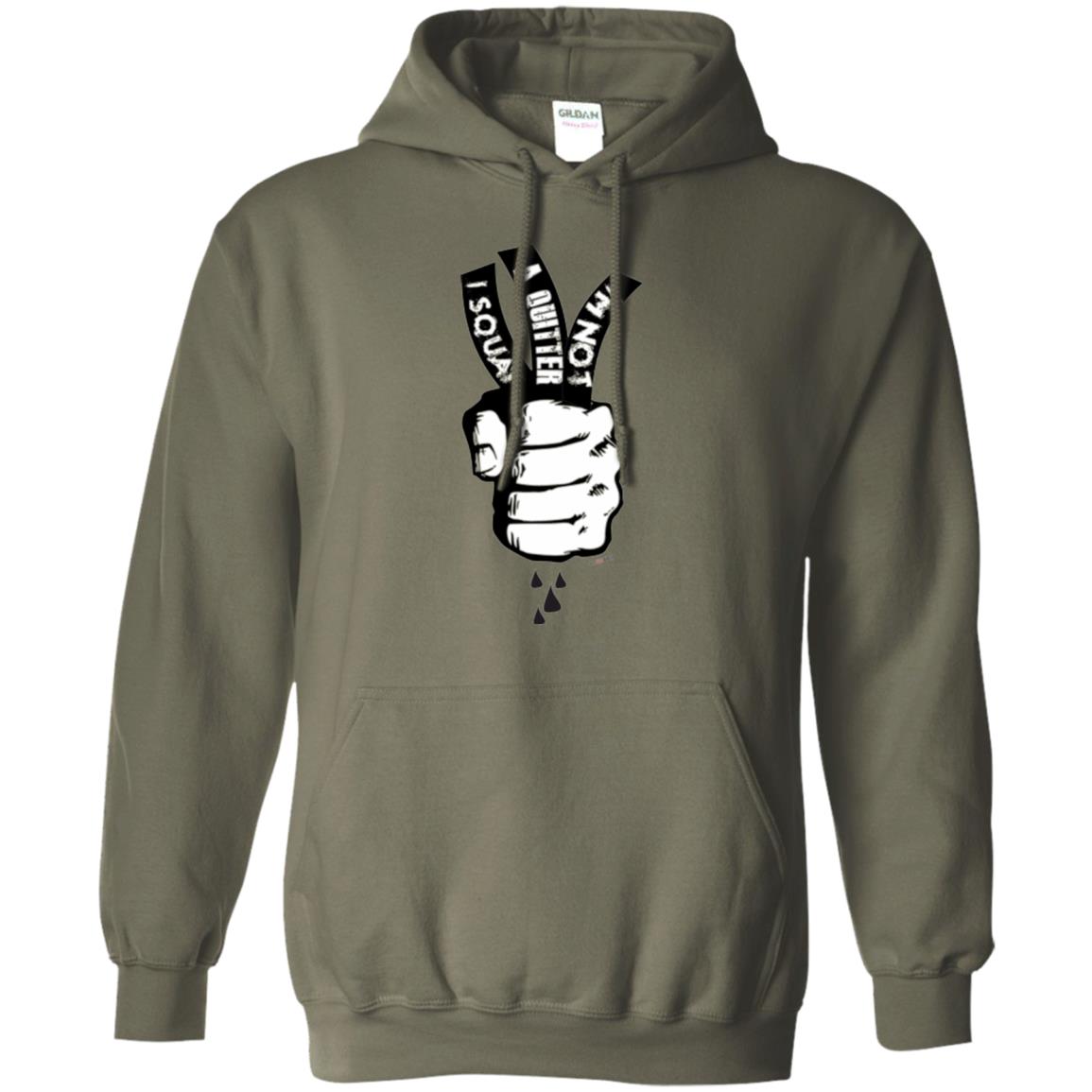 Fitnoquit T-shirt Im Not A Quitter Im Squat Gym Military Green