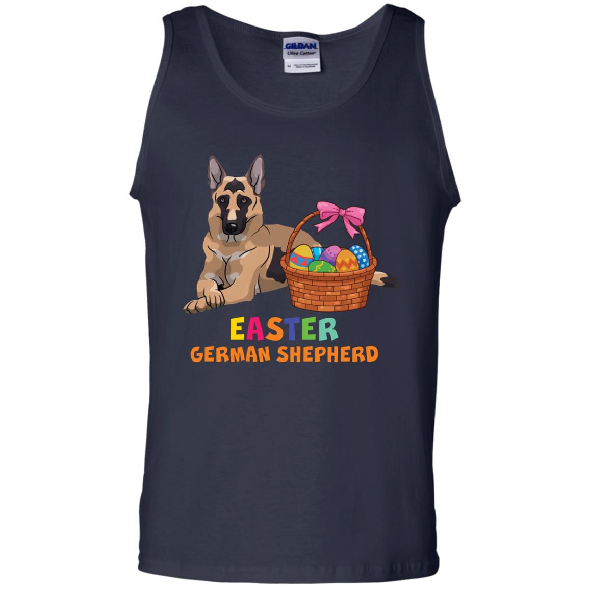 Easter German Shepherd Dog Lover T-shirt For Easter Navy