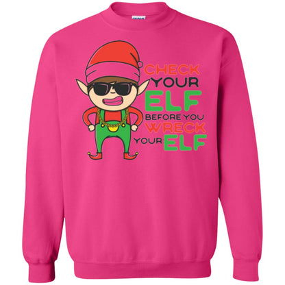 Christmas T-shirt Check Your Elf Before You Wreck Your Elf Heliconia