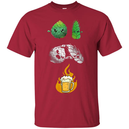 Beer Lover T-shirt Beer Fusion Flags Cardinal