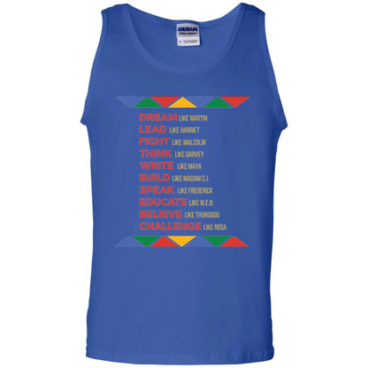 Black History African American Heroes T-shirt Royal