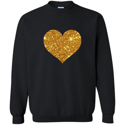 Valentine_s Day T-shirt Gold Heart Black