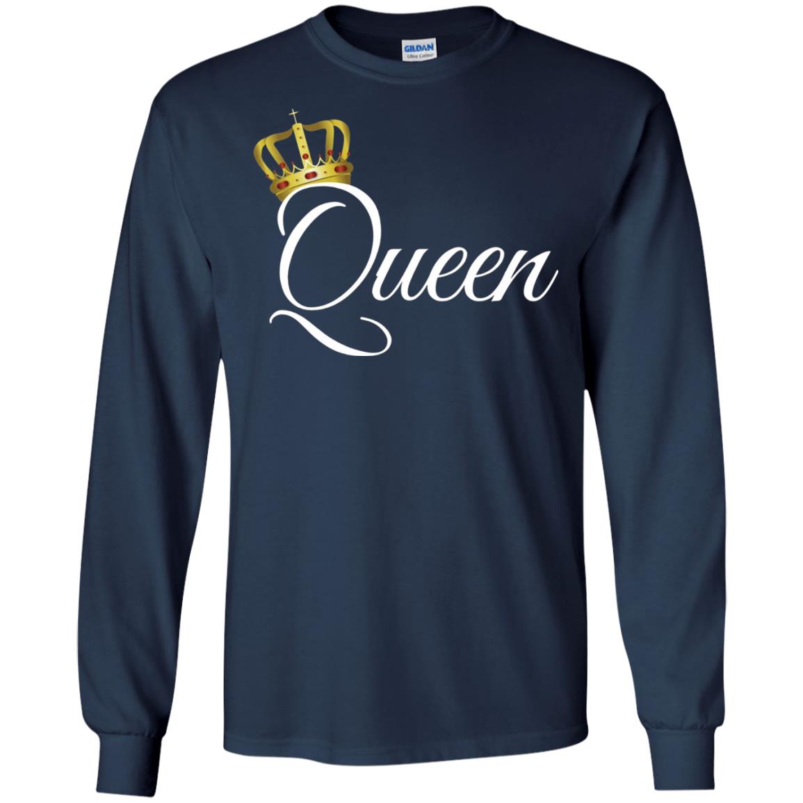 King And Queen T-shirt Matching Couple Outfits Navy