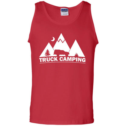 Truck Camping Night Landscape And Adventures T-shirt Red