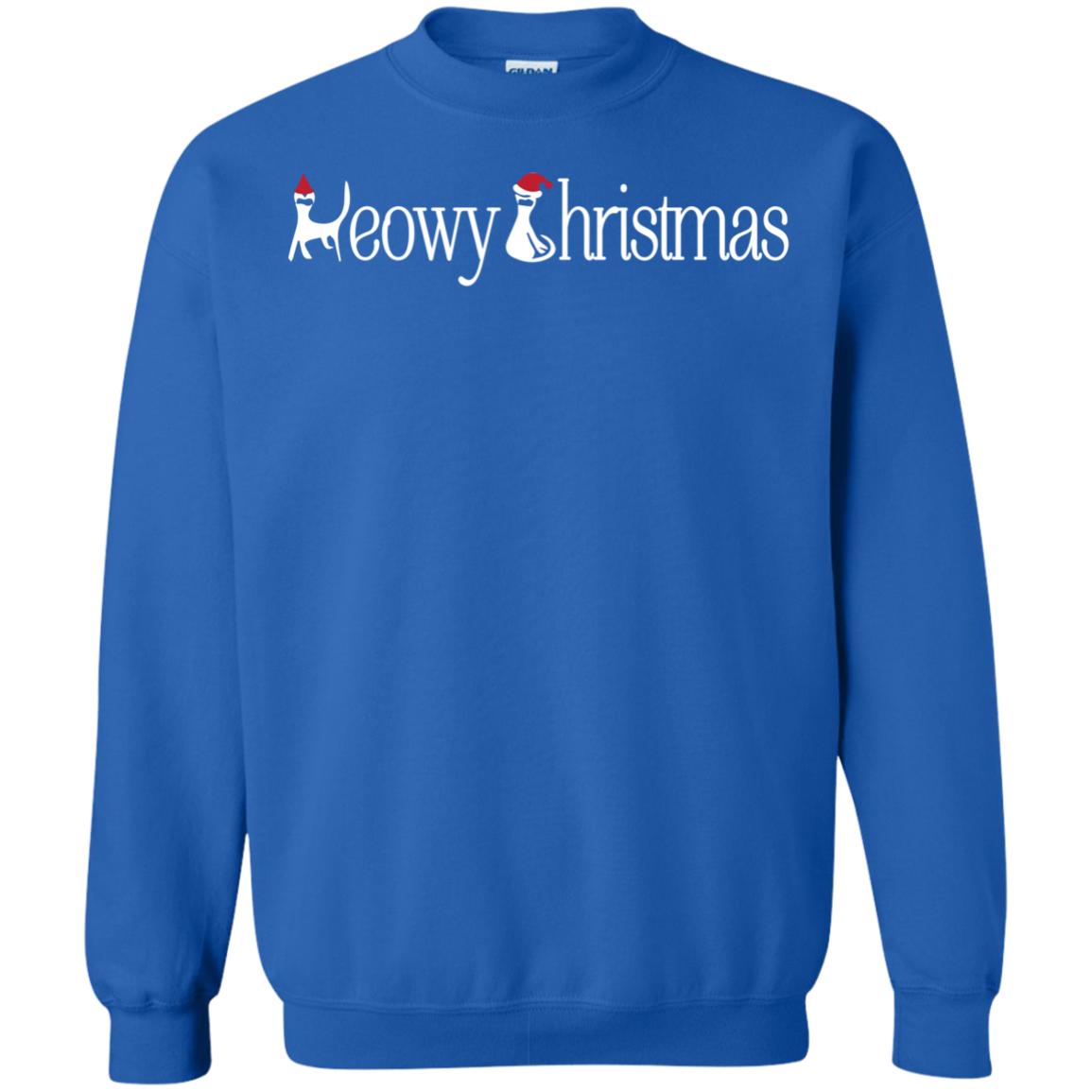 Christmas T-shirt Meowy Christmas Royal
