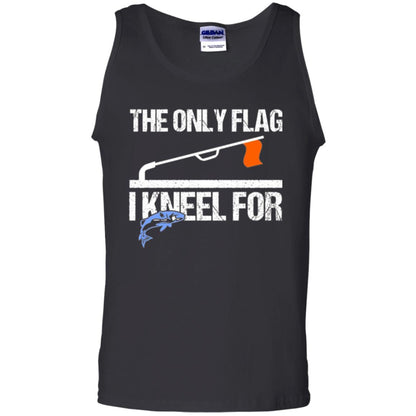 Fishing Lovers T-shirt The Only Flag I Kneel For Black