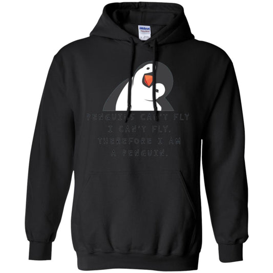 Penguins Lovers T-shirt Penguins Can_t Fly I Can_t Fly Therefore I Am A Penguin Black