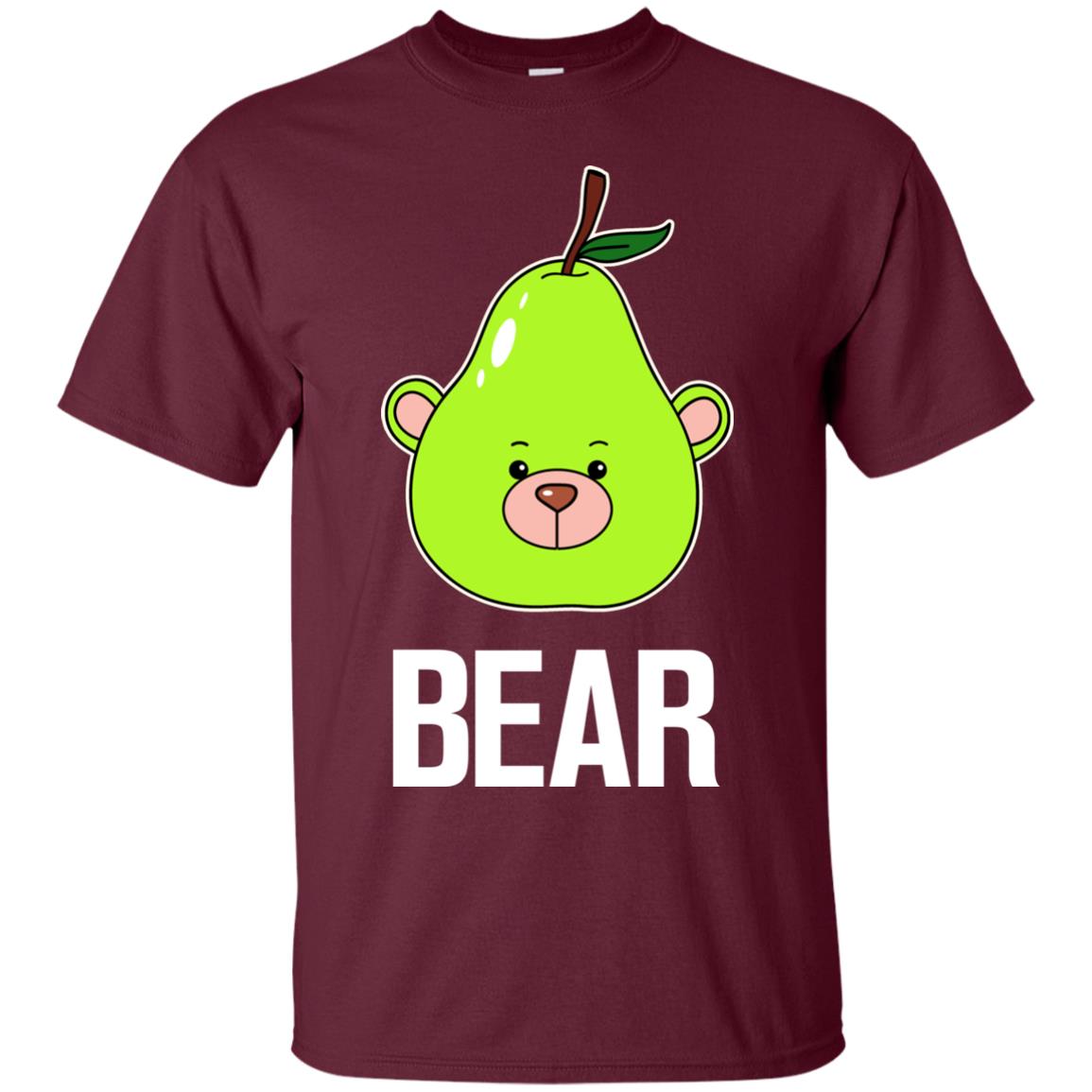 Bear Funny Summer Melon Fruit Shirt Maroon