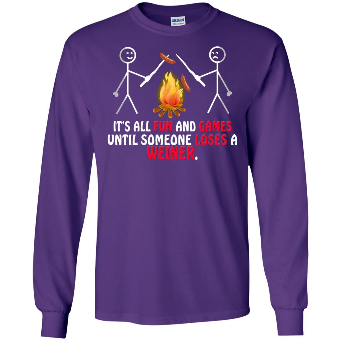 Camper T-shirt It's All Fun And Games Purple