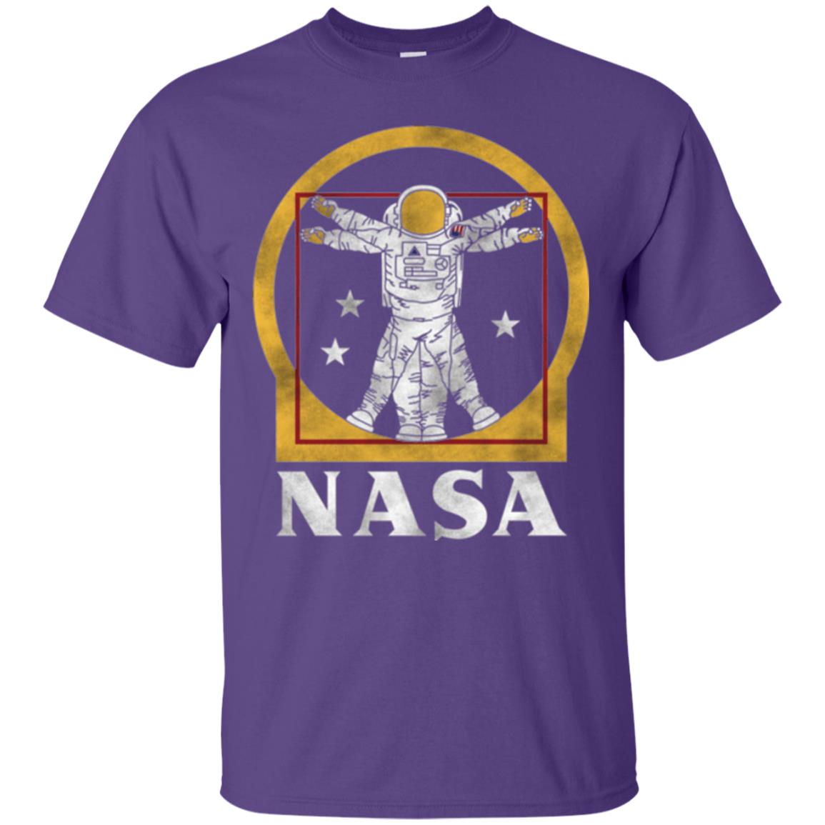 Nasa Vitruvian Astronaut Graphic T-shirt Purple