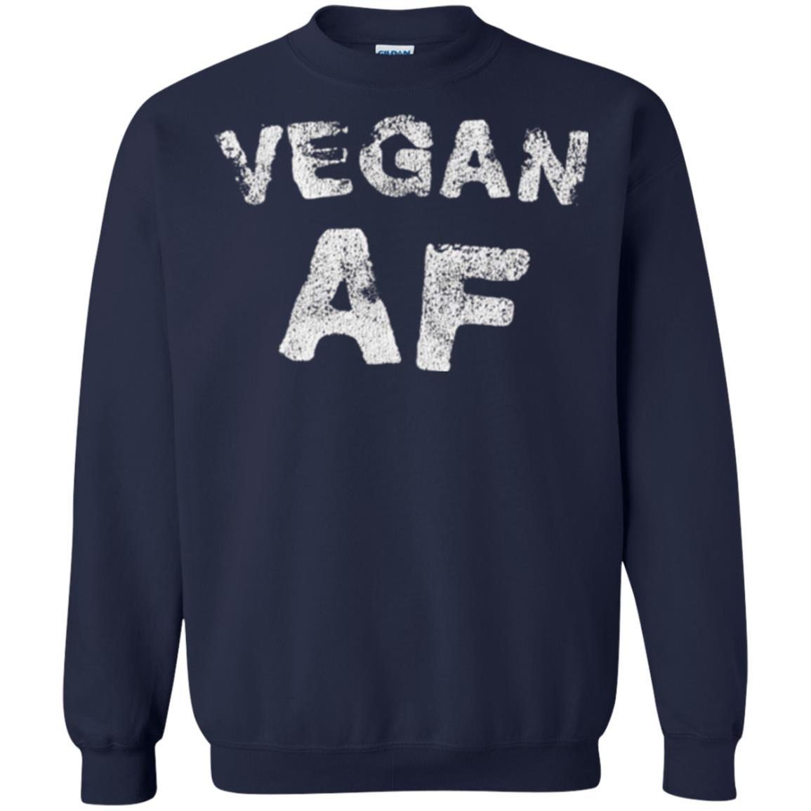 Vegetarian T-shirt Vintage Vegan Af T-shirt Navy