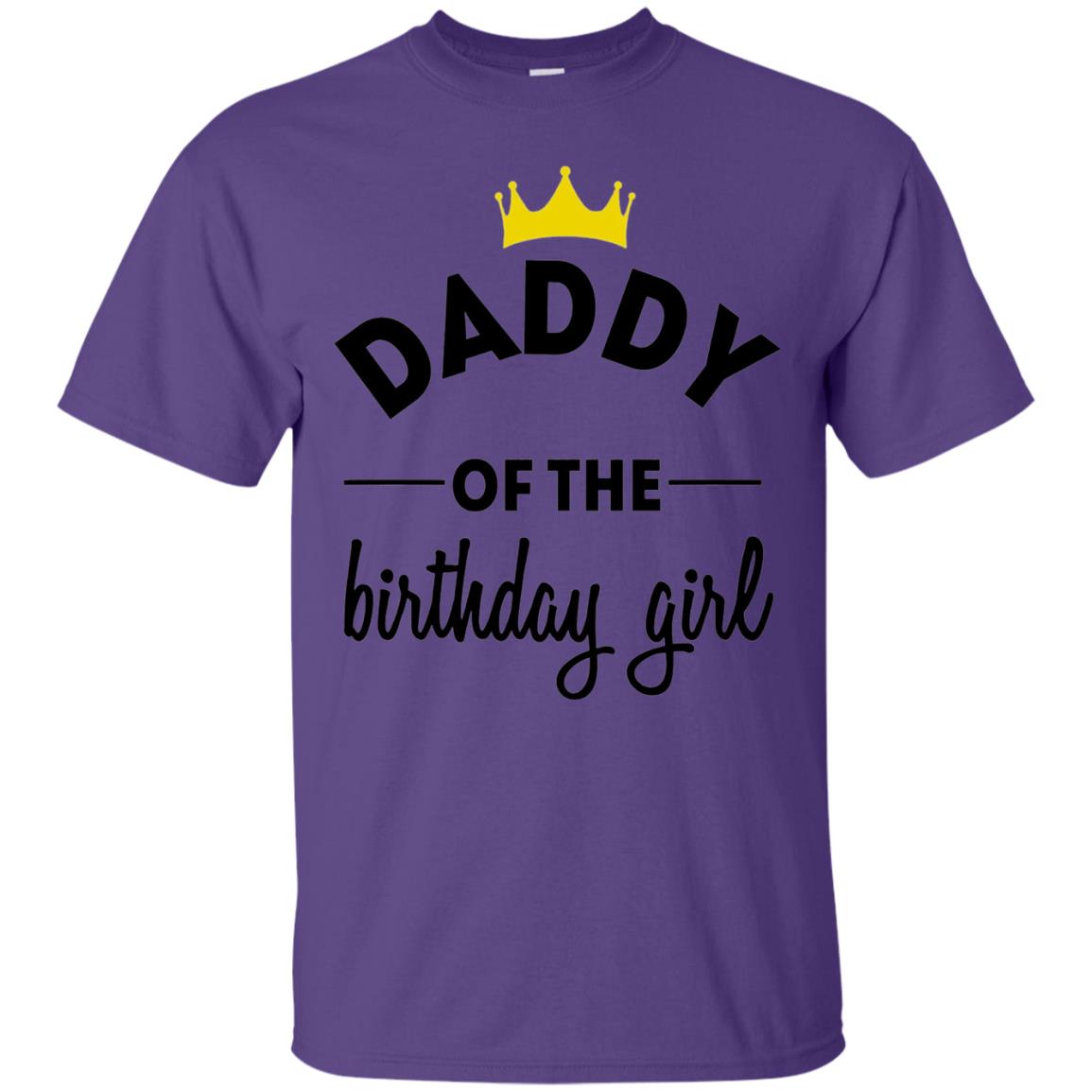 Daddy Of The Birthday Girl Party T-shirt Purple